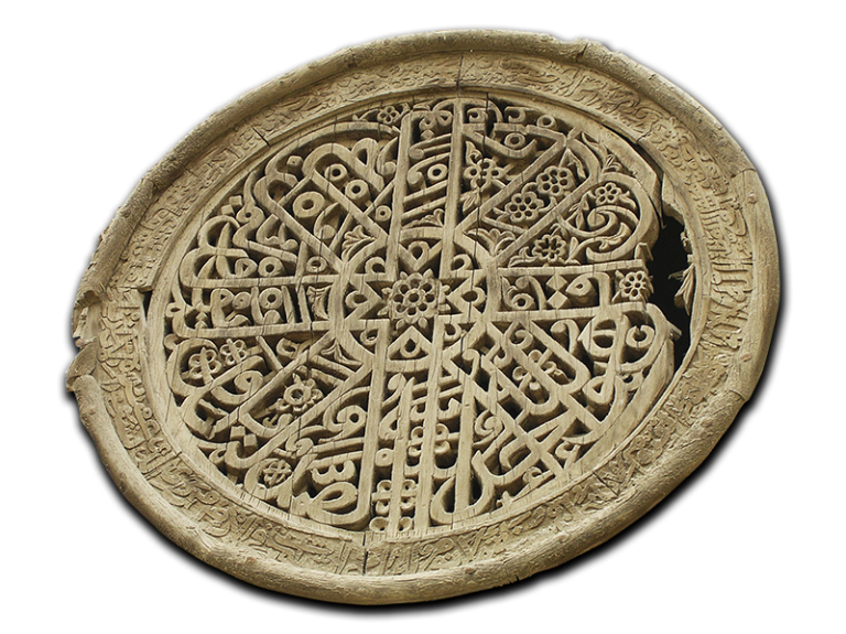 Carved wooden lattice